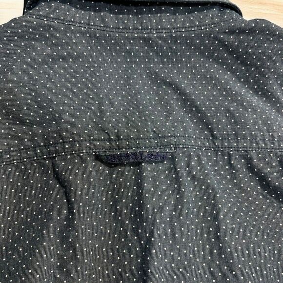 Vintage SuperDry Mens Size M Black Polka Dot Button Down Shirt Short Sleeve - Picture 4 of 9